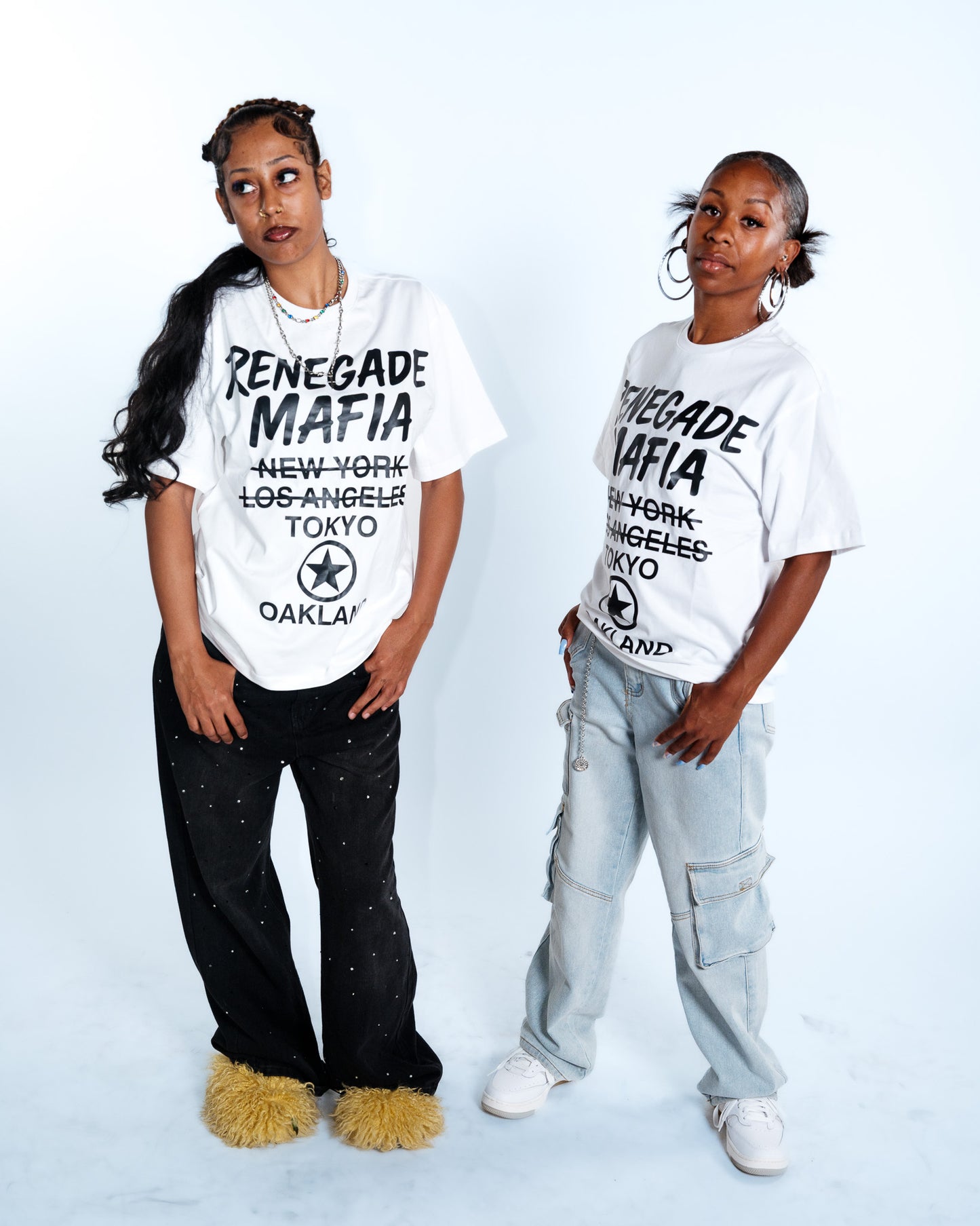Renegade Mafia “Global Streetwear” White T-Shirt – Global Streetwear Tee Featuring Tokyo, NY, LA, & Oakland