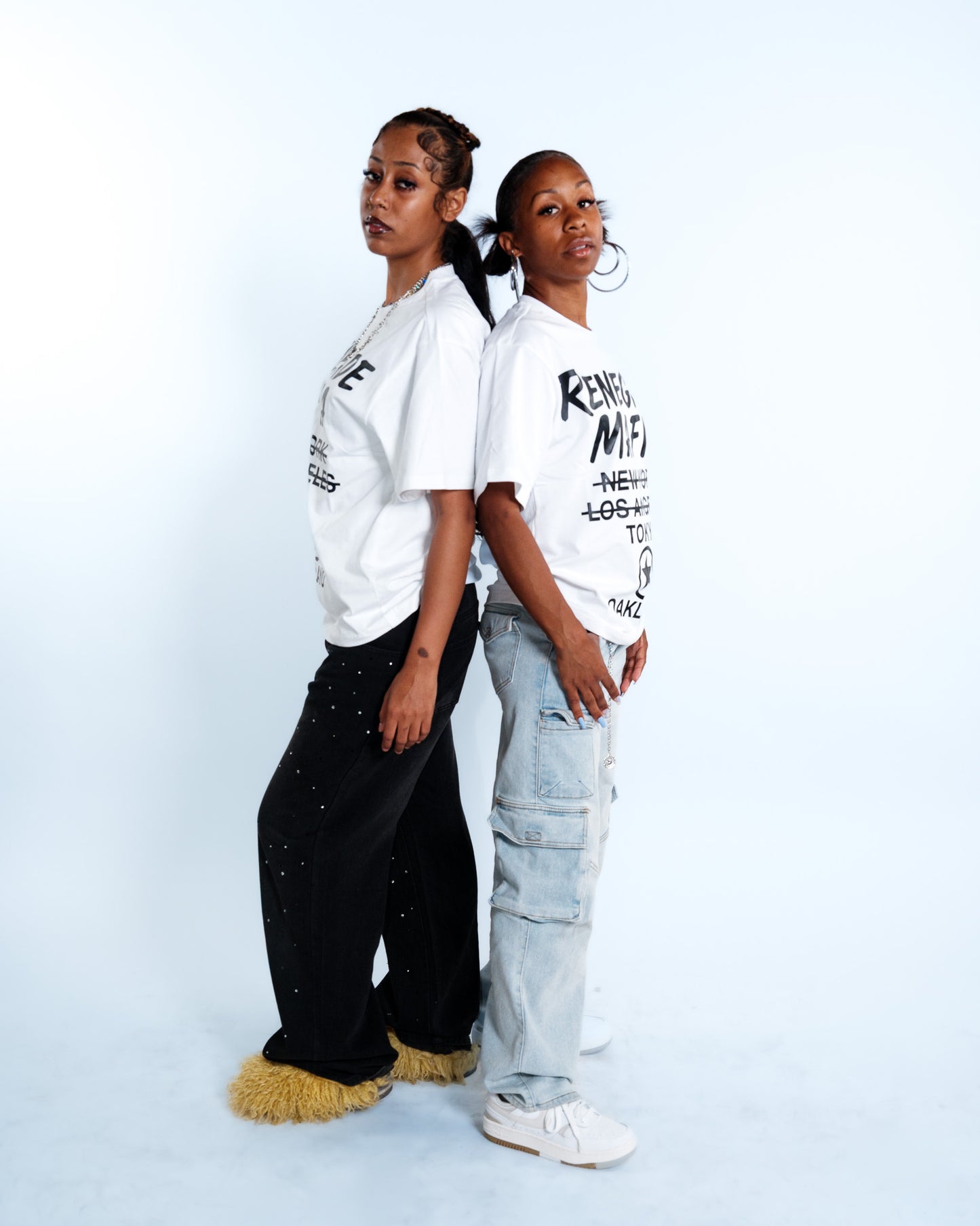 Renegade Mafia “Global Streetwear” White T-Shirt – Global Streetwear Tee Featuring Tokyo, NY, LA, & Oakland