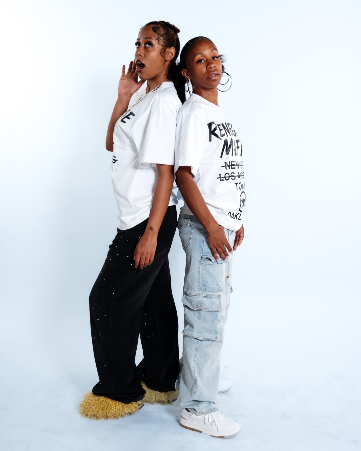 Renegade Mafia “Global Streetwear” White T-Shirt – Global Streetwear Tee Featuring Tokyo, NY, LA, & Oakland