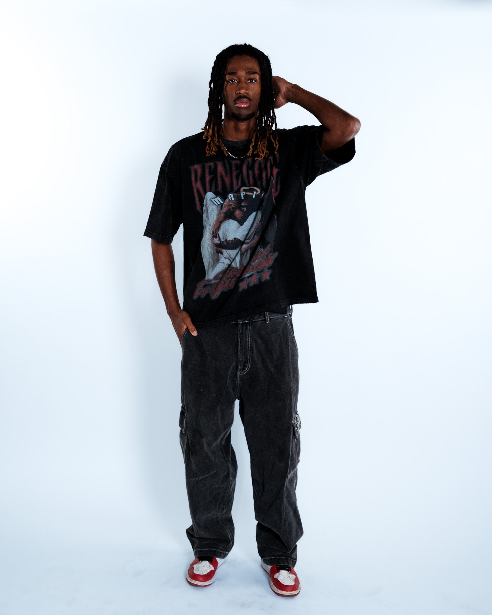 Renegade Mafia “Sins and Forgiveness” Angel & Devil Vintage Oversized T-Shirt – Acid Washed Streetwear Graphic Tee for Men