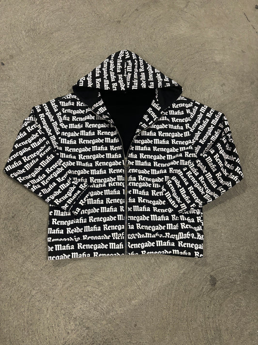 Renegade Mafia All-Over Zip Up Hoodie