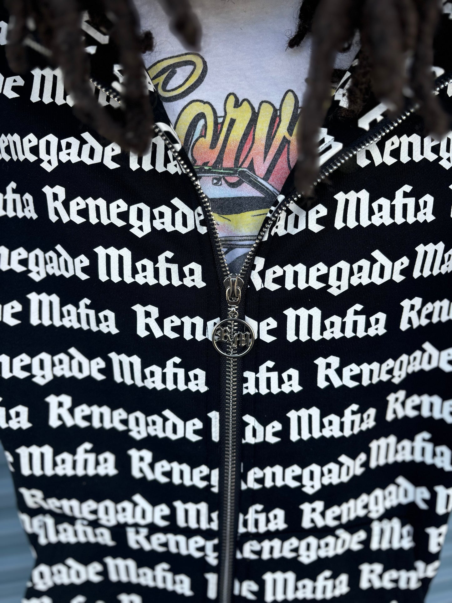 Renegade Mafia All-Over Zip Up Hoodie