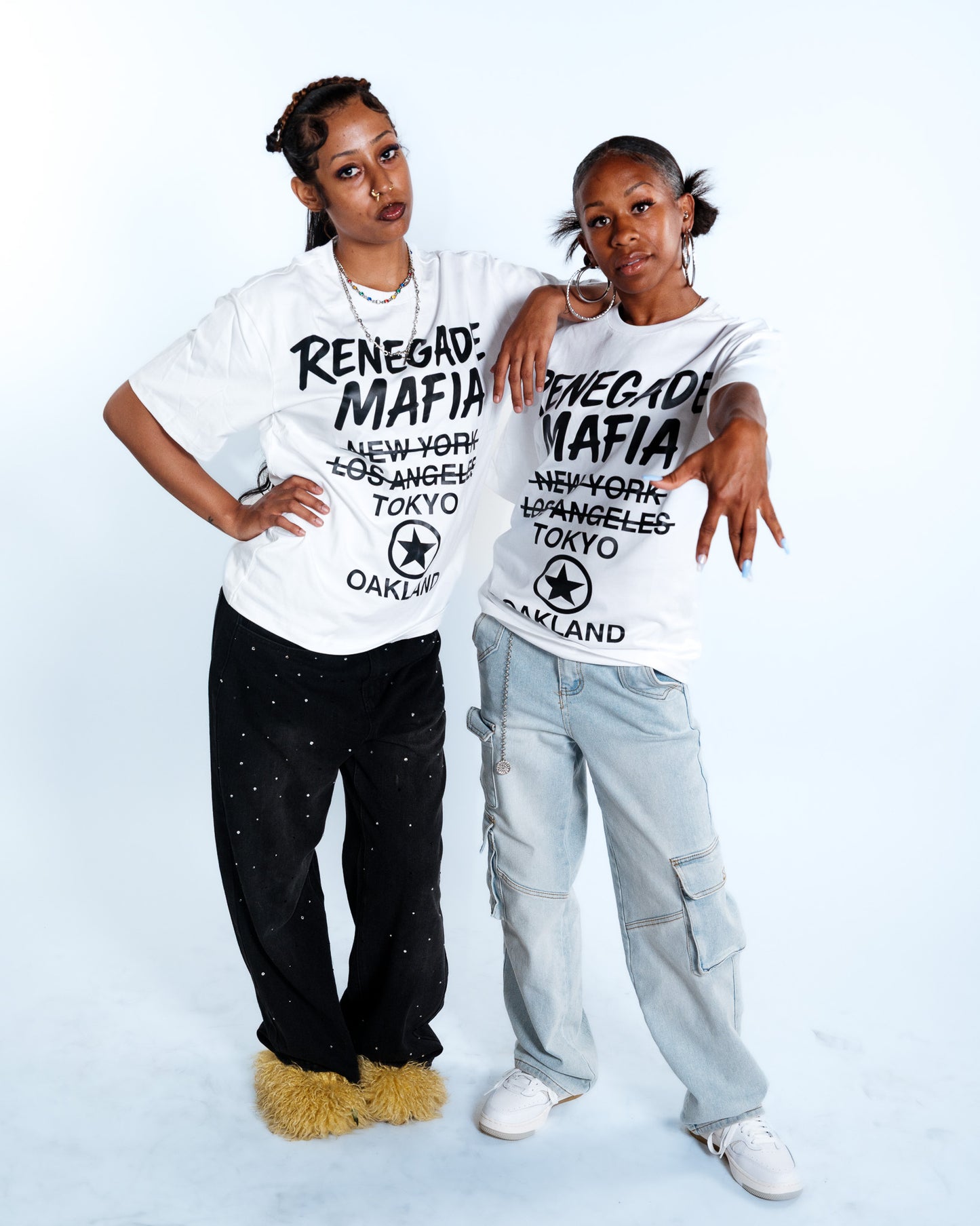 Renegade Mafia “Global Streetwear” White T-Shirt – Global Streetwear Tee Featuring Tokyo, NY, LA, & Oakland