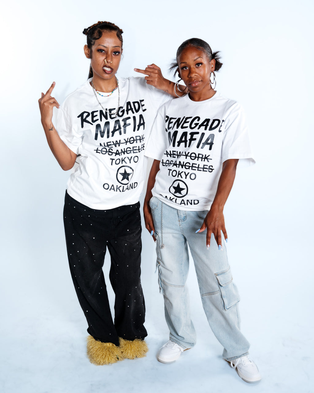 Renegade Mafia “Global Streetwear” White T-Shirt – Global Streetwear Tee Featuring Tokyo, NY, LA, & Oakland