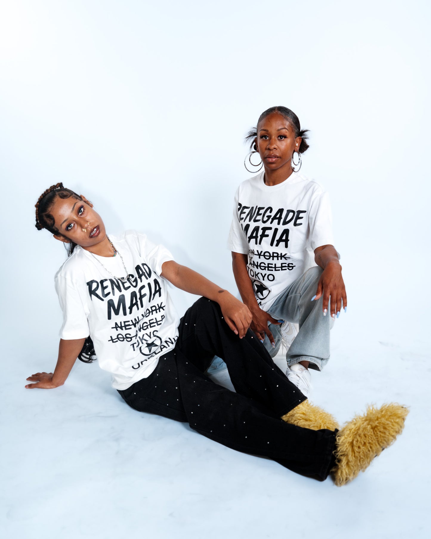 Renegade Mafia “Global Streetwear” White T-Shirt – Global Streetwear Tee Featuring Tokyo, NY, LA, & Oakland
