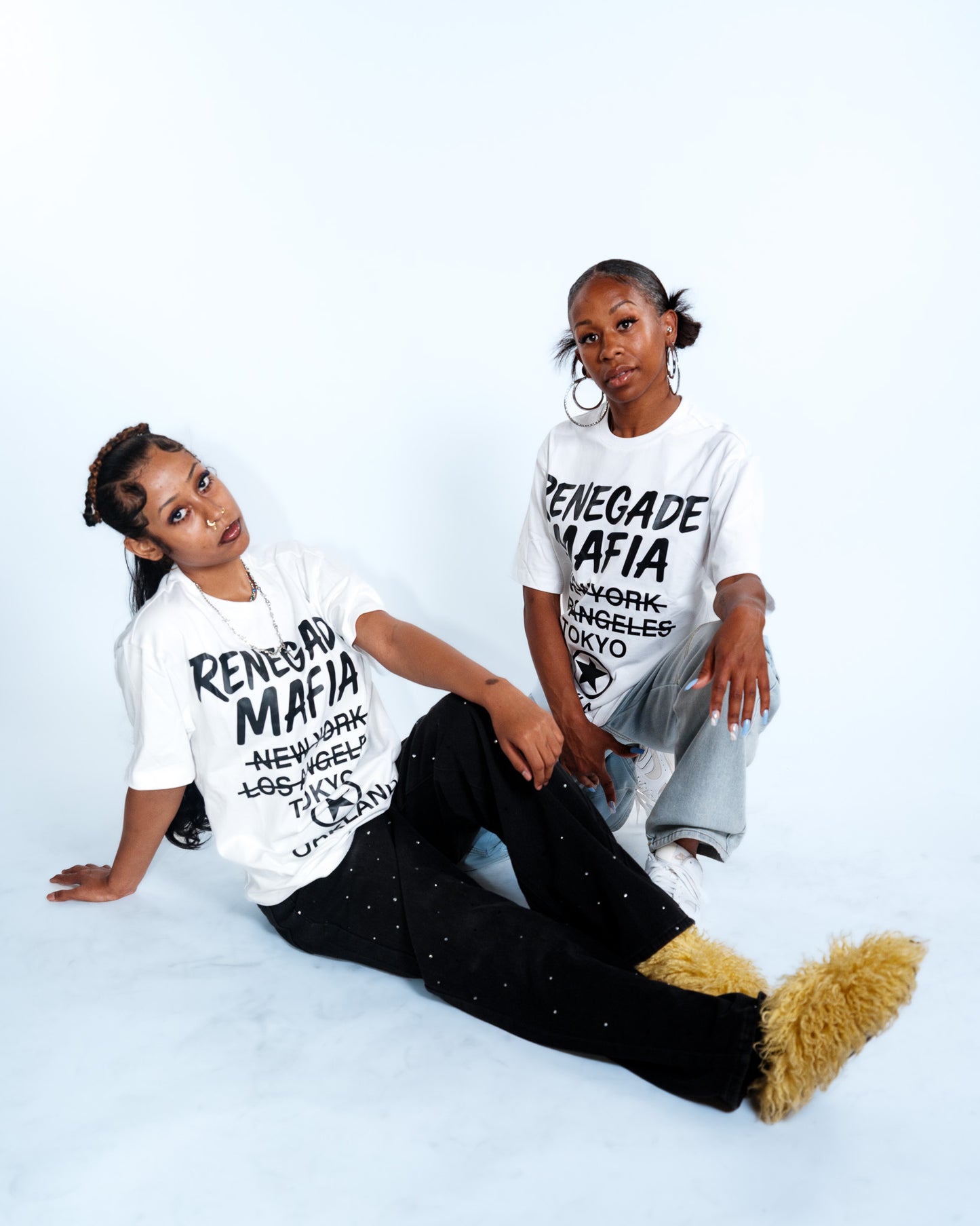 Renegade Mafia “Global Streetwear” White T-Shirt – Global Streetwear Tee Featuring Tokyo, NY, LA, & Oakland