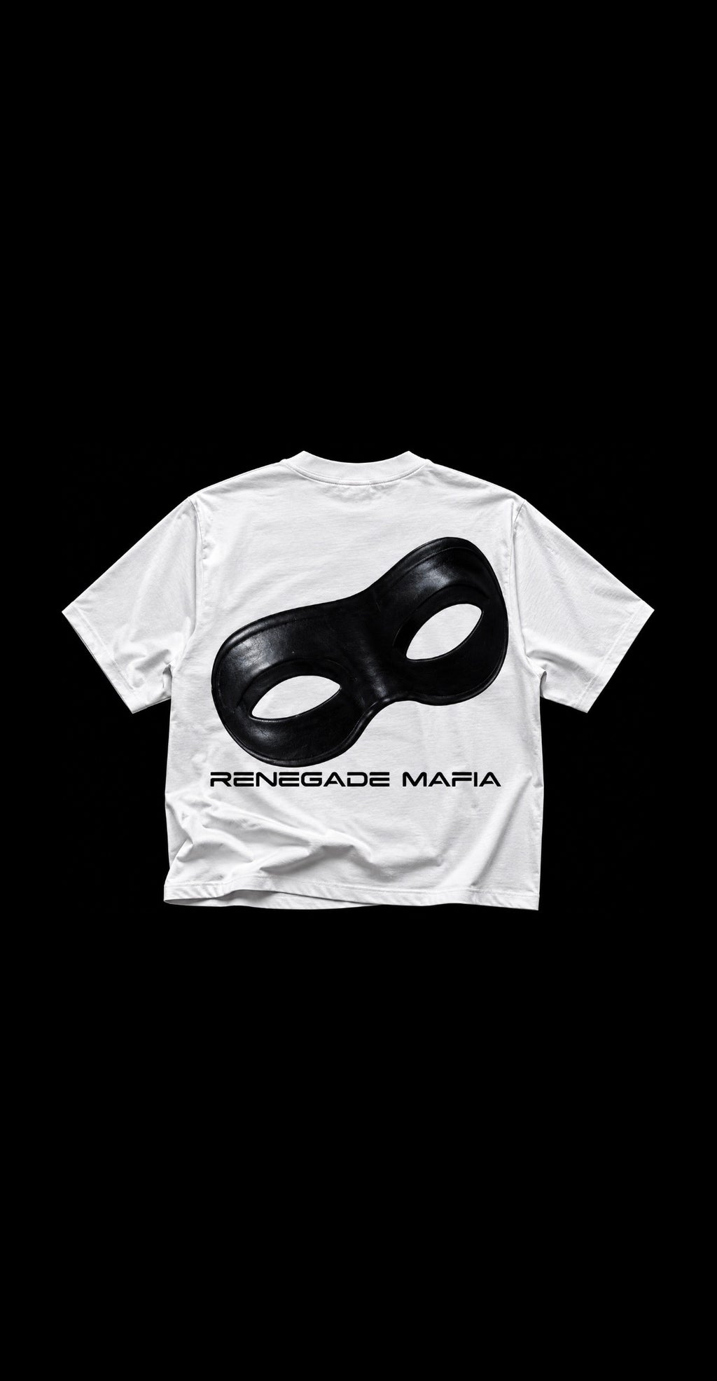 Renegade Mafia 'Noir Mask' Graphic T-Shirt - White Streetwear Tee