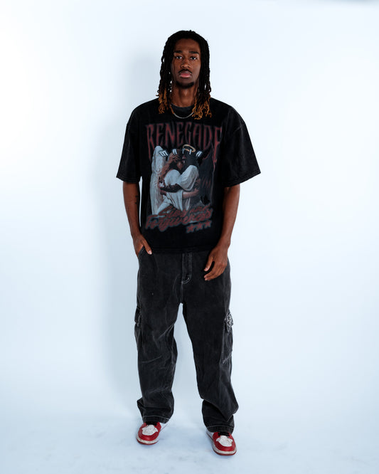 Renegade Mafia “Sins and Forgiveness” Angel & Devil Vintage Oversized T-Shirt – Acid Washed Streetwear Graphic Tee for Men